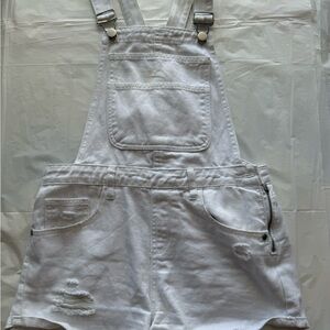 Superdown Classic White Denim Overalls